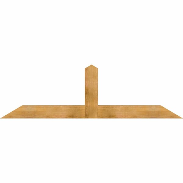 Ekena Millwork Portland Rough Sawn Timber Gable Bracket, Western Red Cedar, 84"W x 24"H x 4"D x 6"F, 7/12 Pitch GBW084X24X0406POR00RWR - main